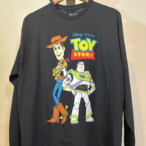 Disney PixarToy Story Black L/S T Shirt Size Large Unisex